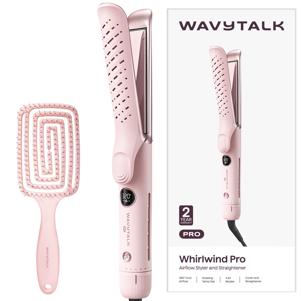 Wavytalk Whirlwind Pro, Upgrade Airflow Styler Curling Iron Flat Iron