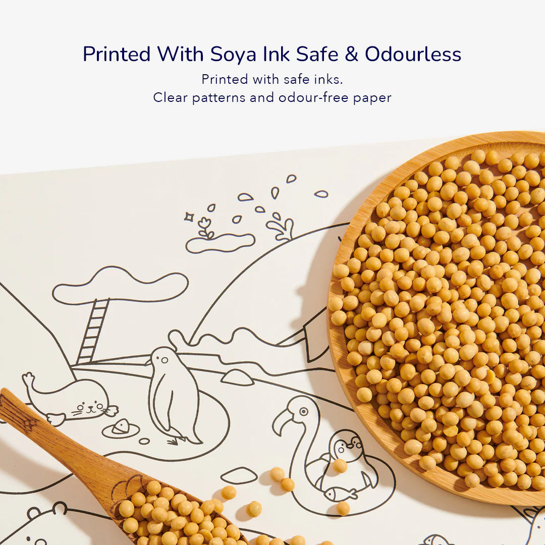 Mideer 4 Meters Adhesive Coloring Scroll: The Magic Zoo
