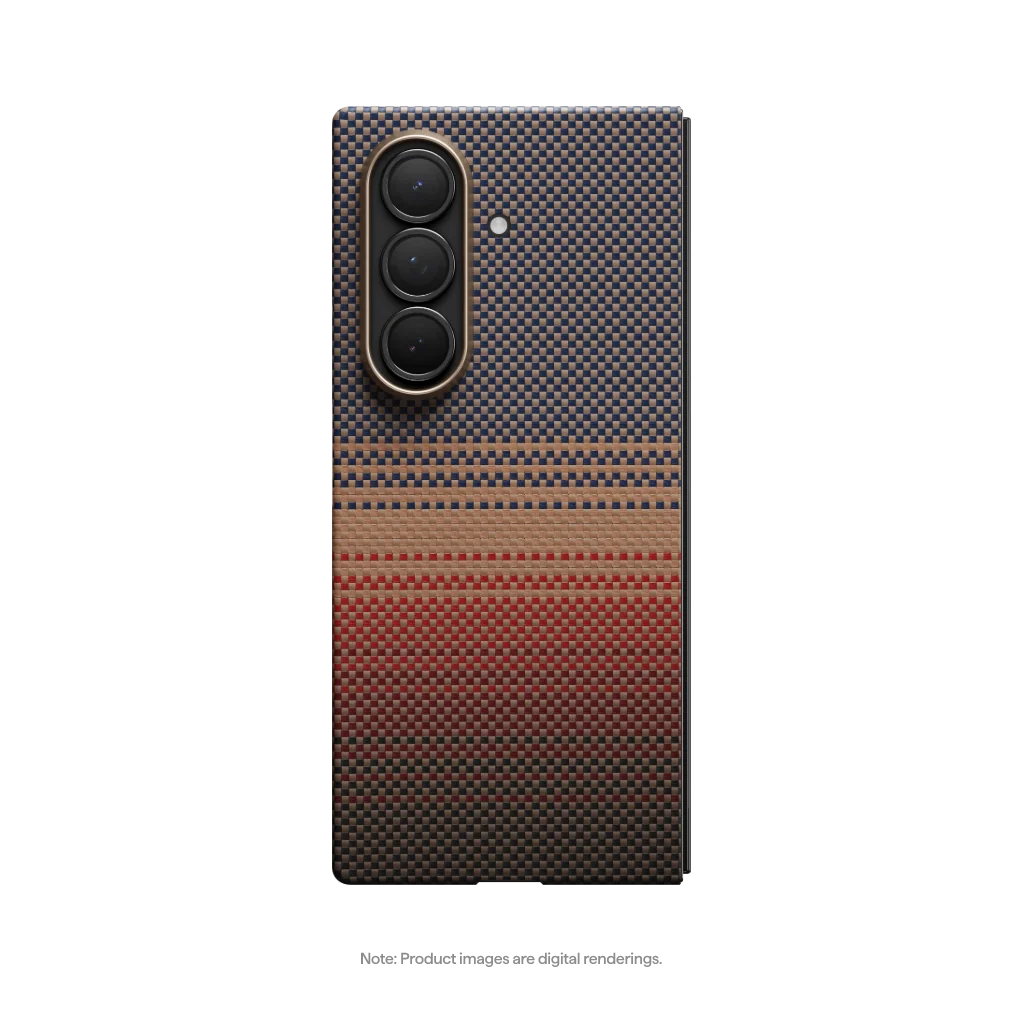Coque tissée tactile PITAKA pour Samsung Galaxy Z Fold7 Sunset