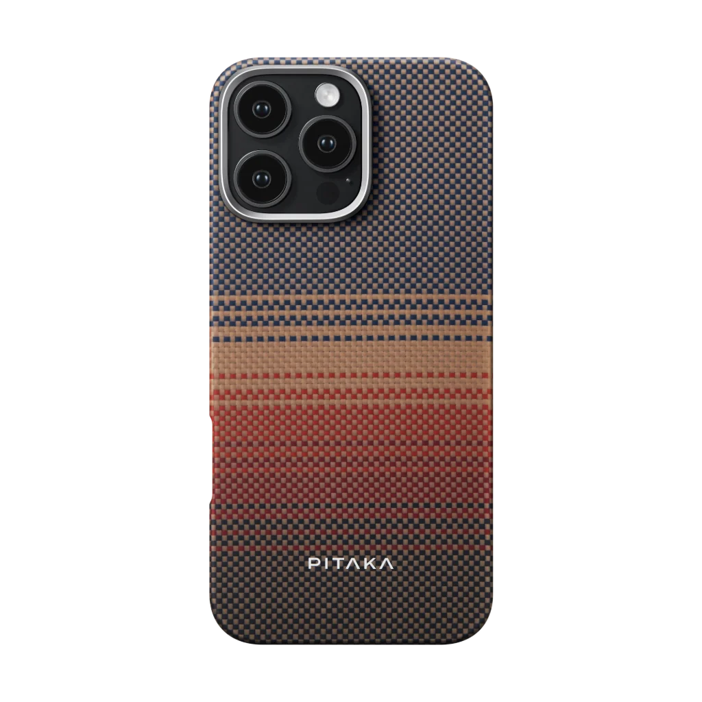 PITAKA Tactile Woven Case for iPhone 16 Pro Max Sunset Moonrise Series