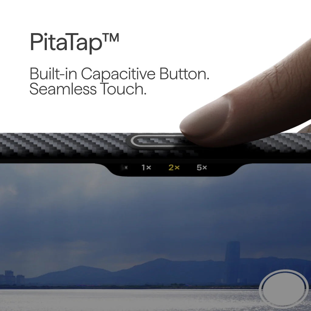 PITAKA Ultra-Slim Case for iPhone 17 Pro Max Black/Grey (PitaTap™)