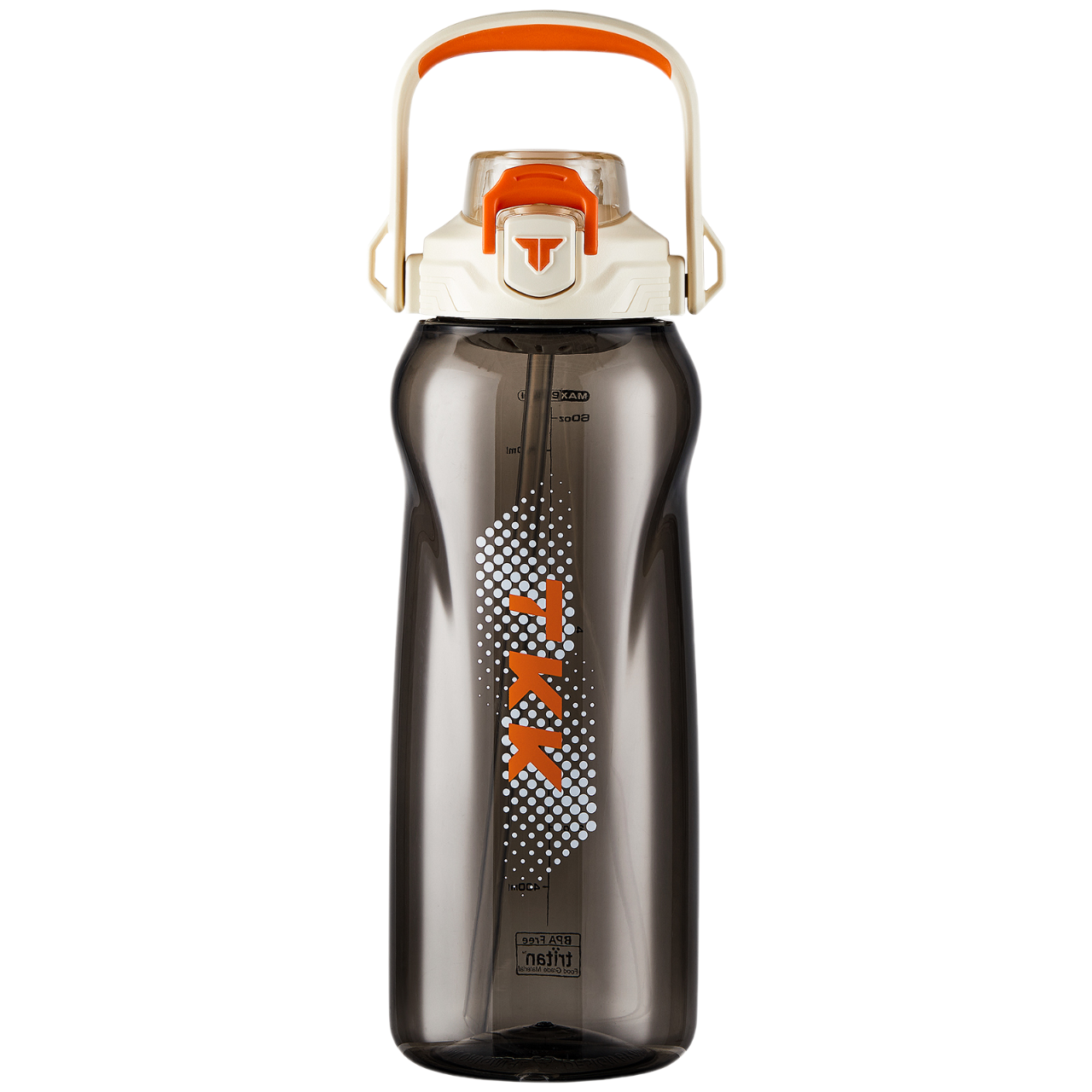 TKK Tritan 68oz Half Gallon 2000ml Water Bottle with Handle & Removable Straw, Leak-Proof, BPA Free