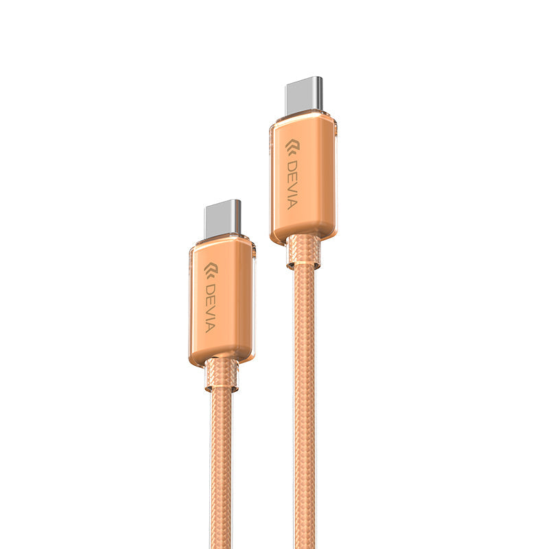 Devia Extreme Speed Series C To C PD 60W Woven Fast Cable (1.5M) Orange