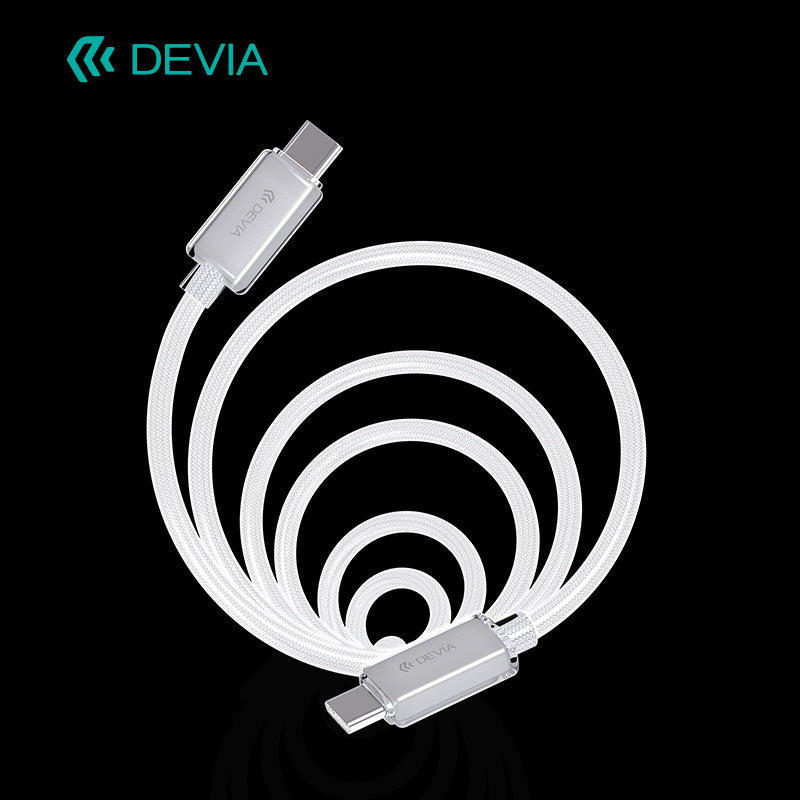 Devia Câble Rapide tressé Extreme Speed Series C vers C PD 60W (1.5M) Blanc