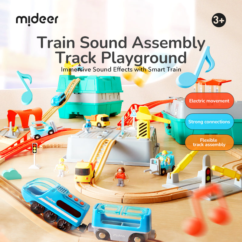 Mideer Train Track Building Blocks Urban Adventure 41 Pcs