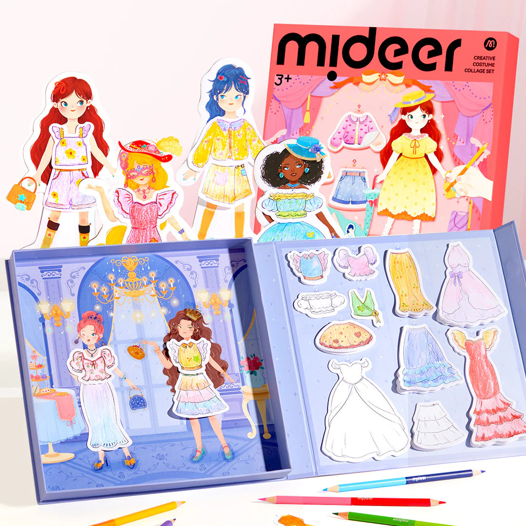 Mideer Creative Costume Collage Set: Sparkling Ball Night