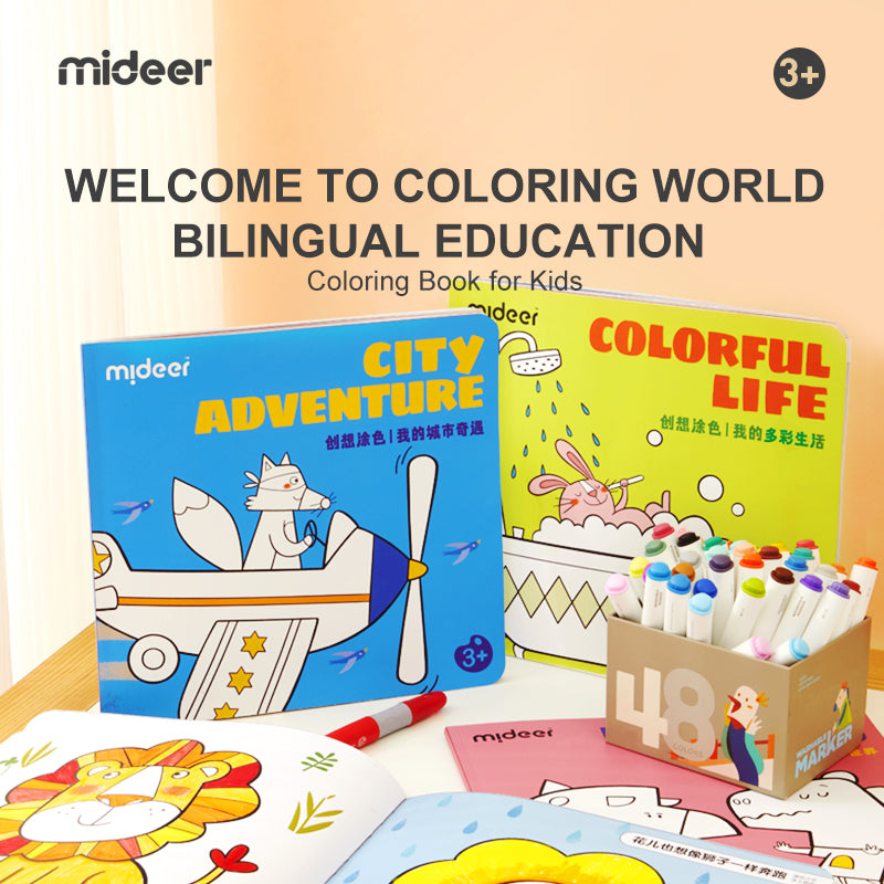 MiDeer First Coloring Book: City Adventure