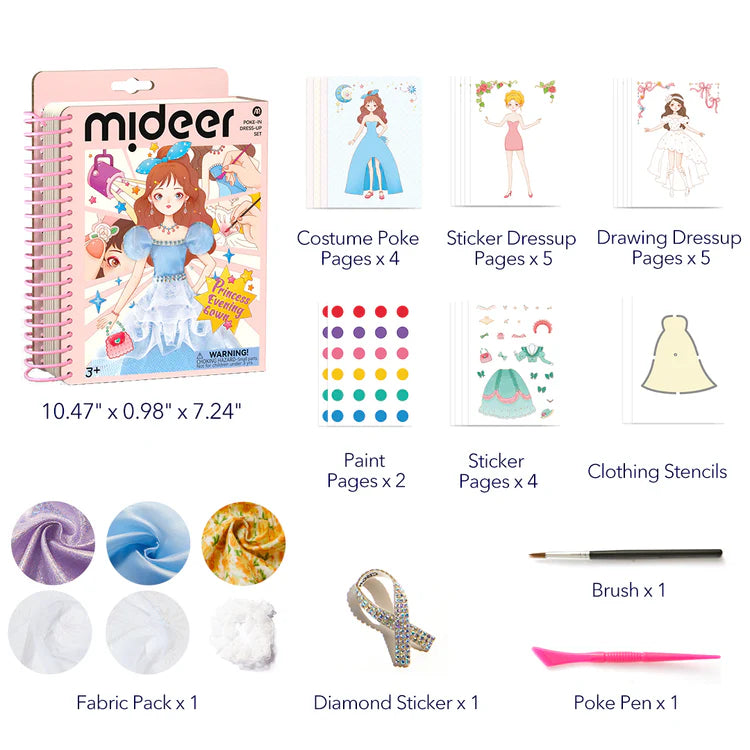 Mideer Poke-in Dress-Up Set: Princess Evening Gown