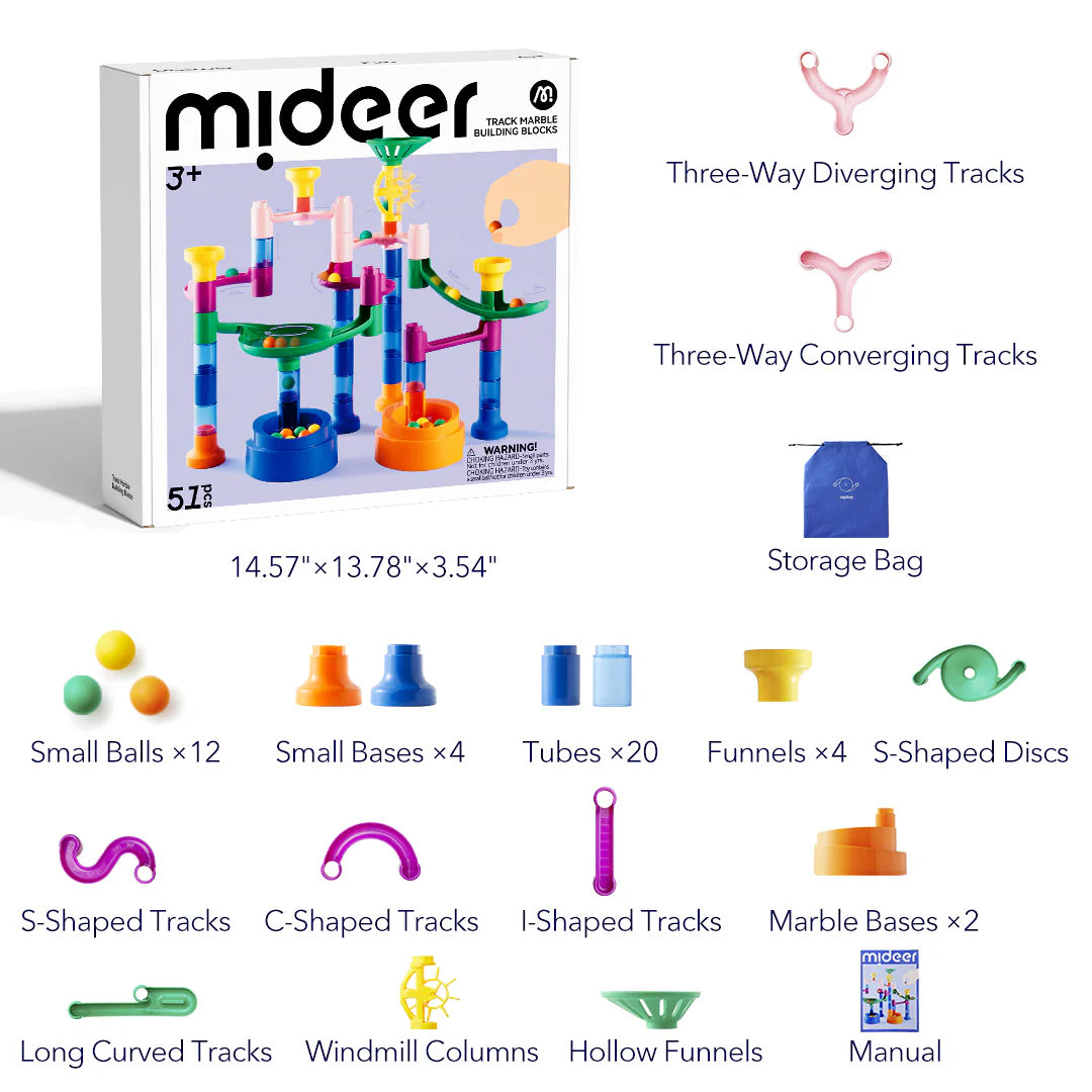 Mideer Track Marble Building Blocks 51P
