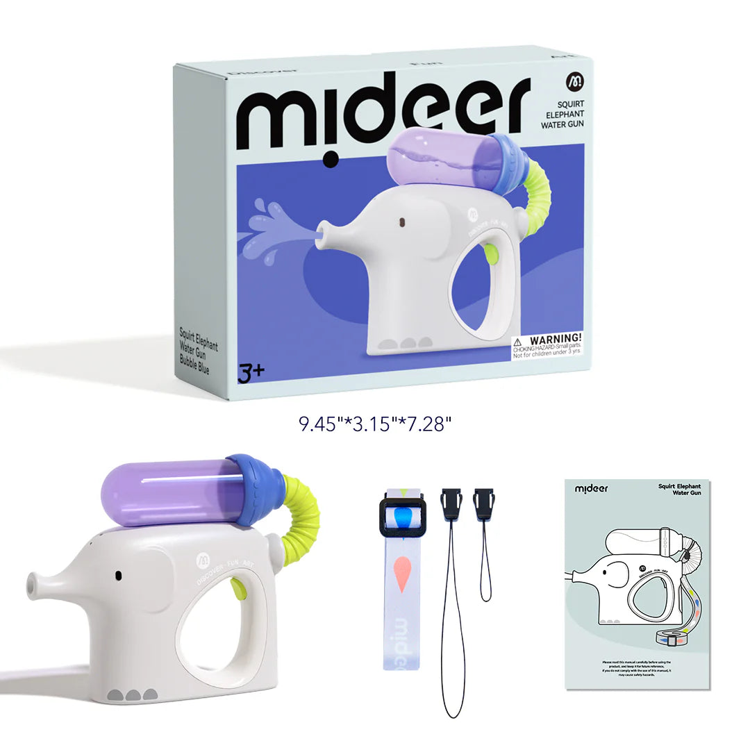 Mideer Squirt Elephant Water Gun: Bubble Blue
