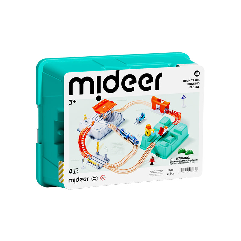 Mideer Train Track Building Blocks Urban Adventure 41 Pcs
