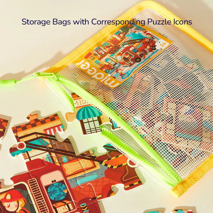 Mideer Level Up! Puzzles with Storage Bag - Level 5: Fantasy 88P-126P