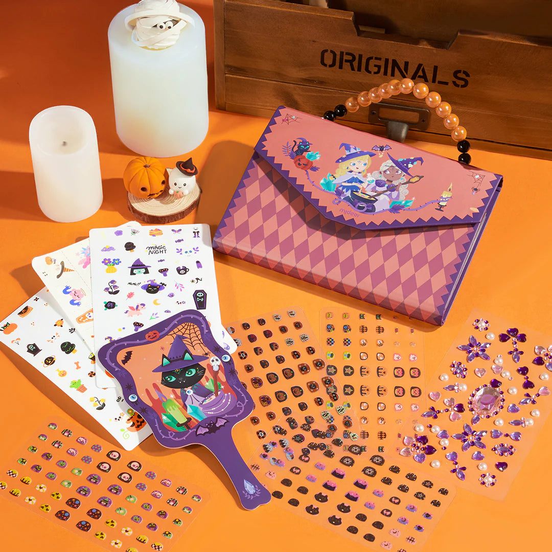 Mideer Halloween Dress Up Sticker Pack: Temporary Tattoos, Nail Stickers & More 1000P