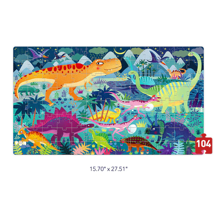 Mideer Portable Puzzle Box: Dinosaur Age 104P