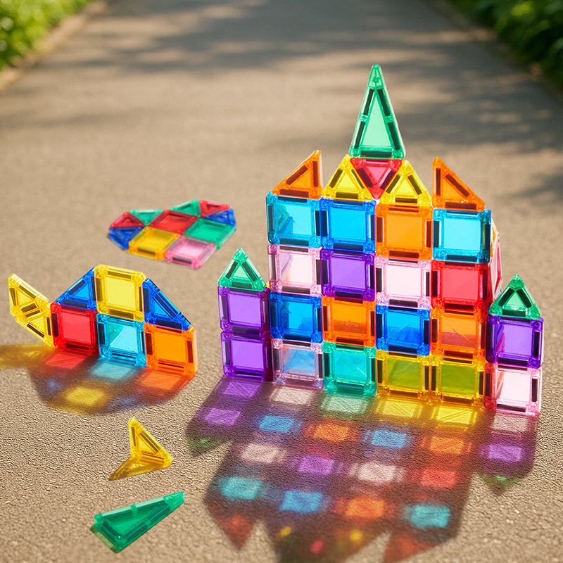 Mideer Colorful Magnetic Tiles-Mini Collection 66 Pieces