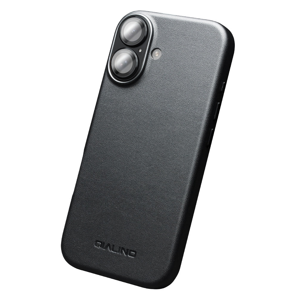 QIALINO Premium Custom Handmade Genuine Leather MagSafe Back Cover for iPhone 17