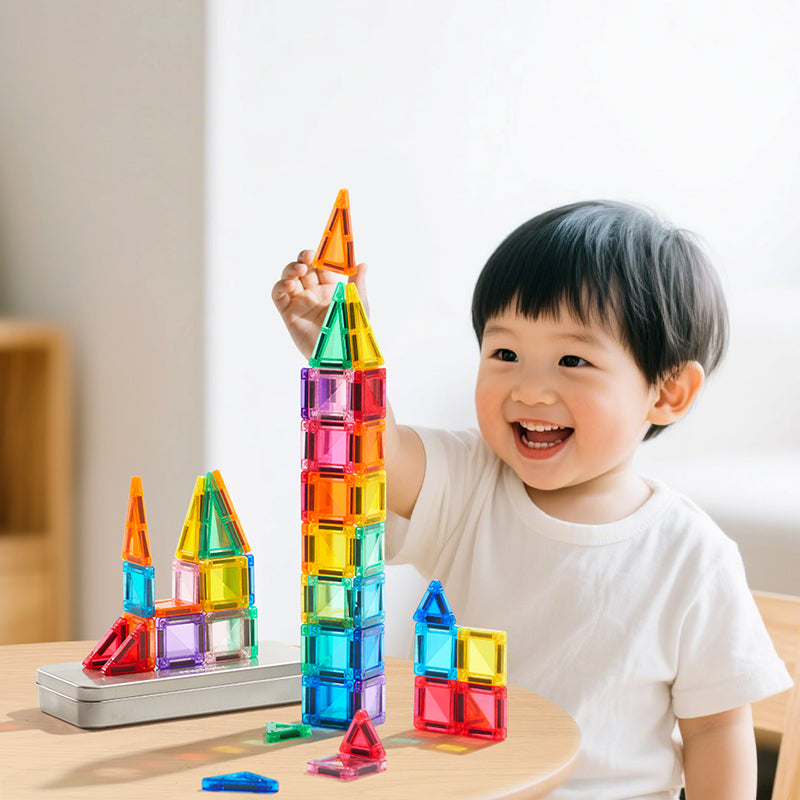 Mideer Colorful Magnetic Tiles-Mini Collection 66 Pieces