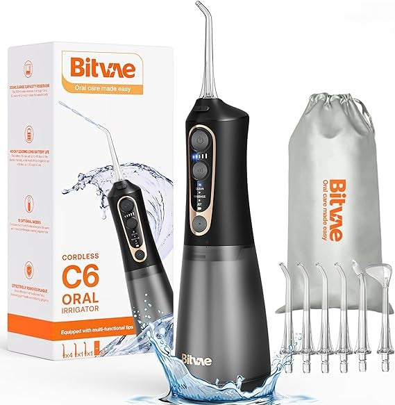 Bitvae C6 Water Dental Flosser for Teeth Pick, IPX7 Waterproof