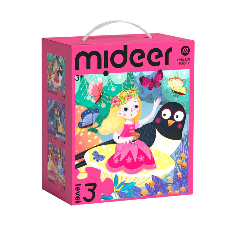 Mideer Level Up! Puzzles with Storage Bag - Level 3: Princesses 24P-35P