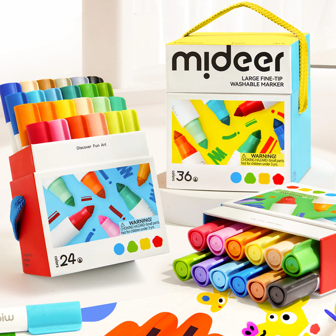 Mideer Large Fine-Tip Washable Marker 36 Colors