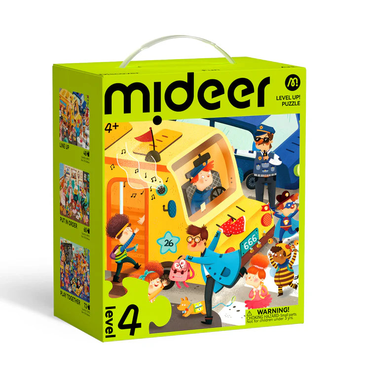 Mideer Level Up! Puzzles with Storage Bag - Level 4: A Day Of Mine 48P-72P