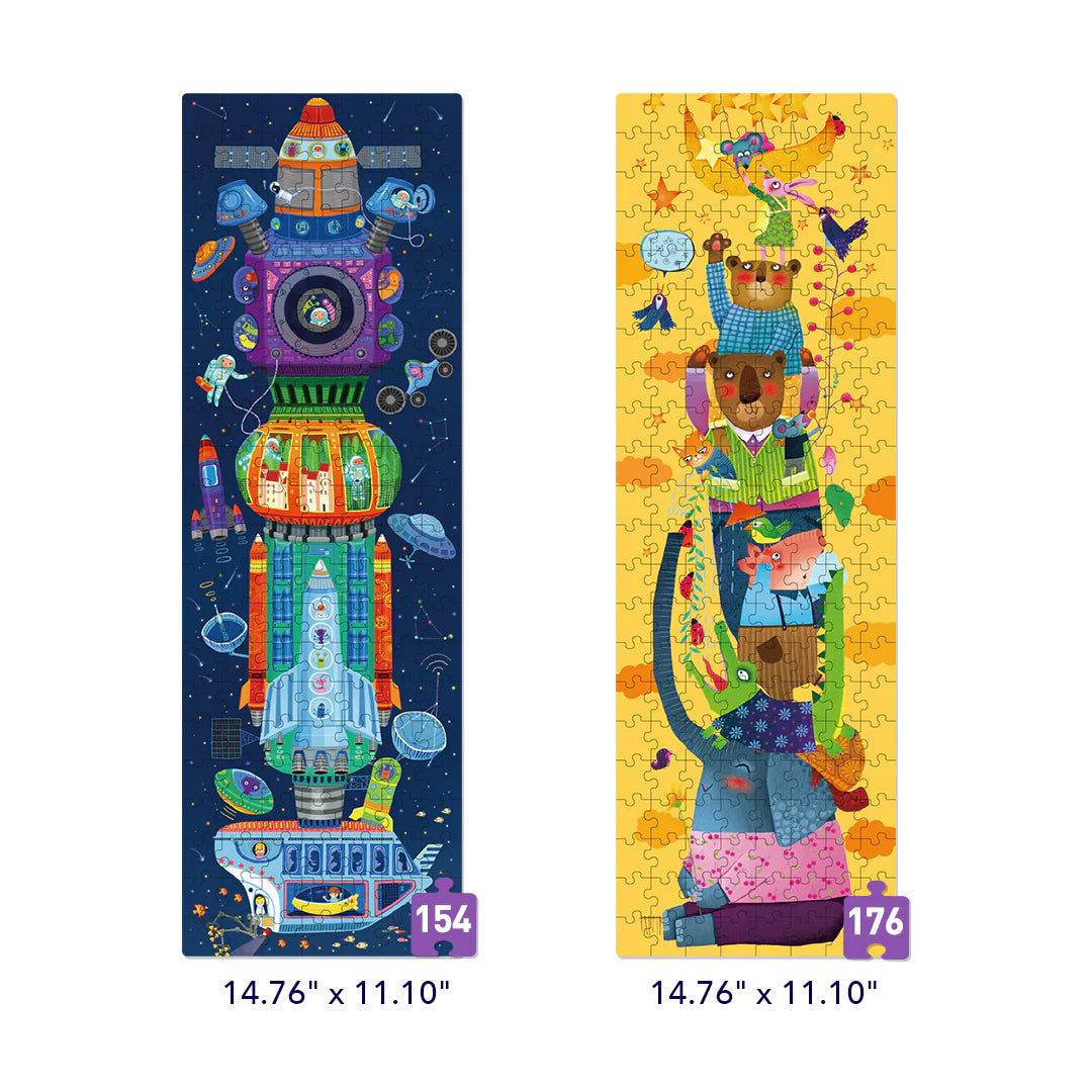Mideer Level Up! Puzzles with Storage Bag - Level 6: World Imagination 154P-176P