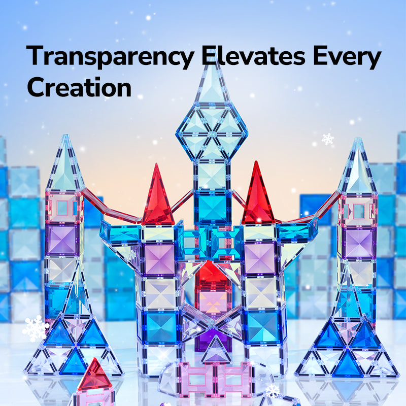 Mideer Transparent Magnetic Tiles 50P