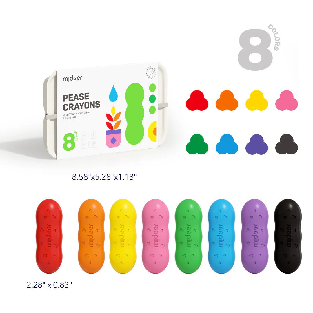 Mideer Pease Crayons 8 Colors