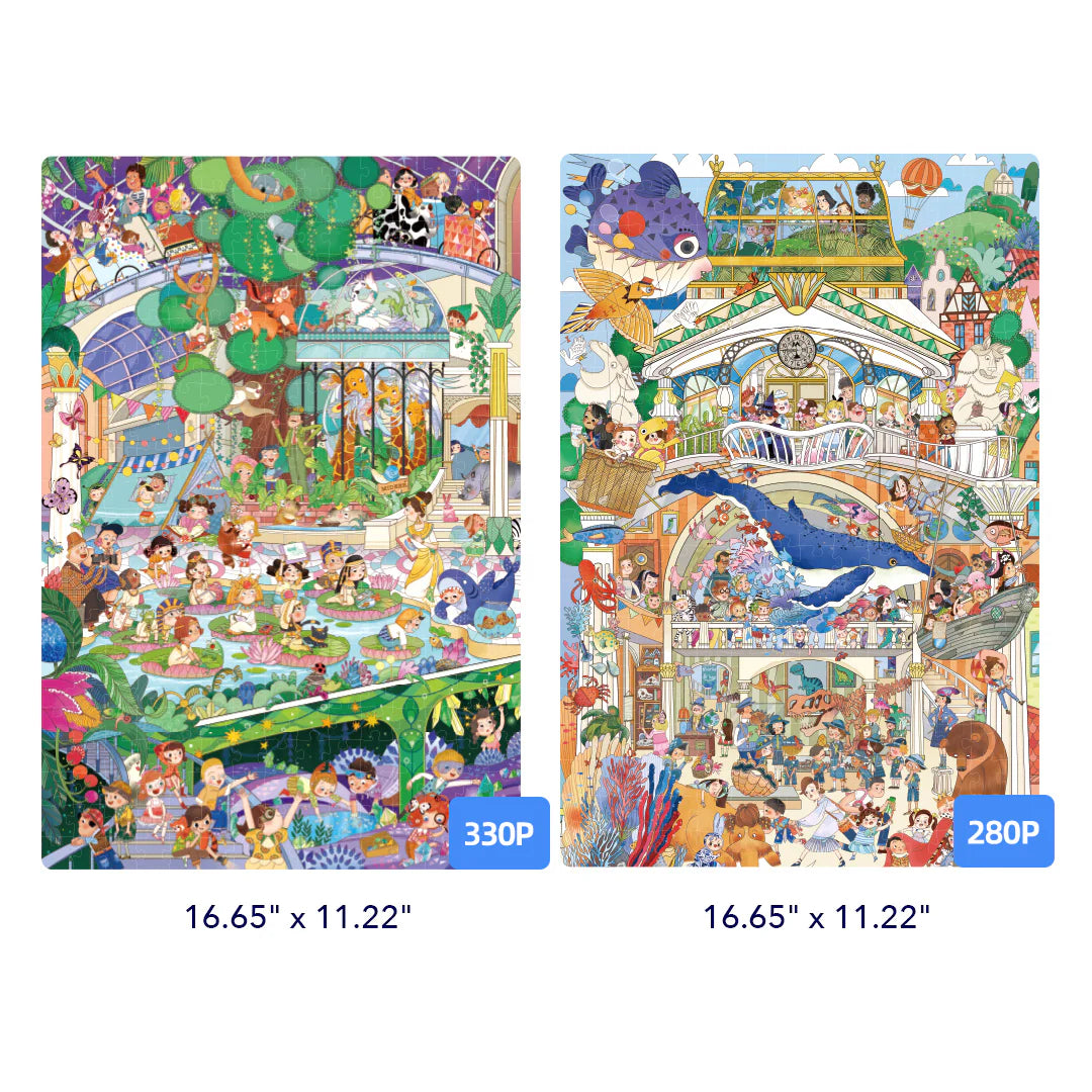 Mideer Level Up! Puzzles with Storage Bag - Level 8: Natural History Museum 280P-330P
