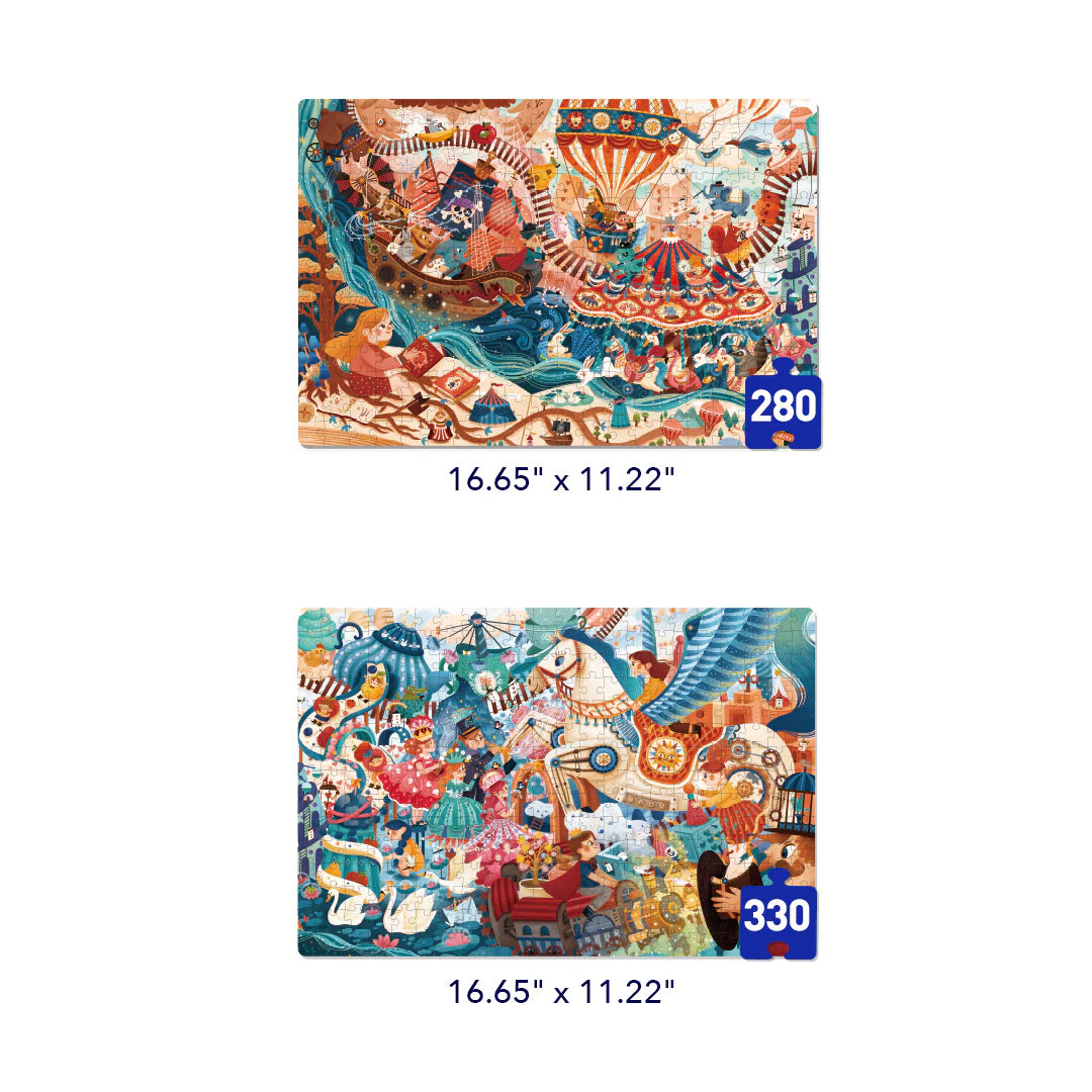 Mideer Level Up! Puzzles with Storage Bag - Level 8: Magic Book And Fairy Tales 280P-330P
