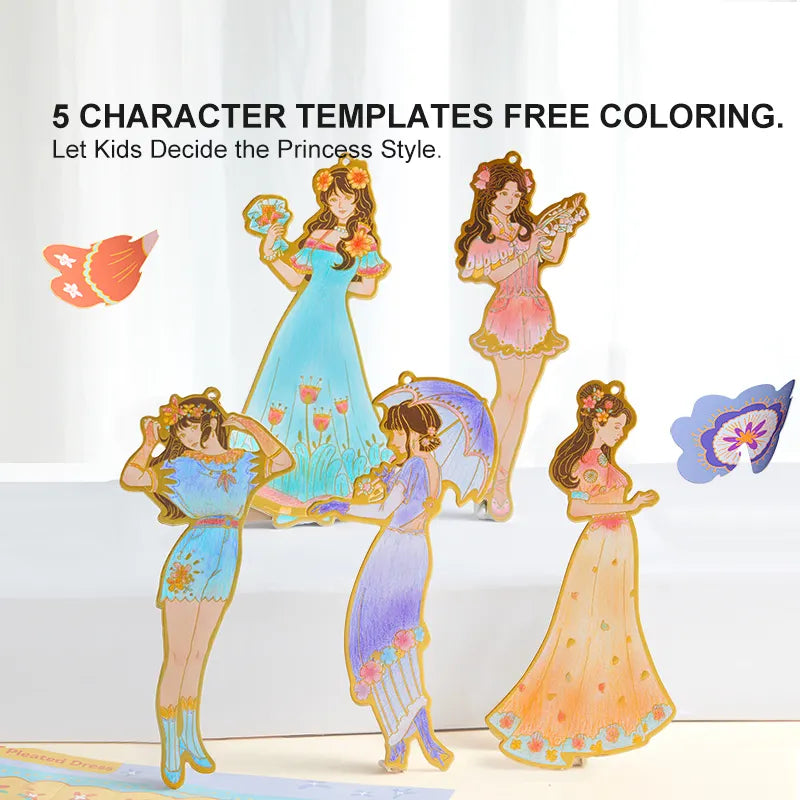 Mideer Paper Craft Coloring Cards: My Fashion Showcase