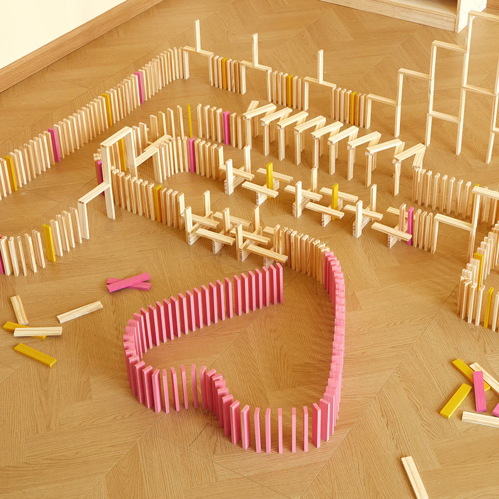 Mideer Archimedes Wooden Building Blocks: Warm Color 50pcs