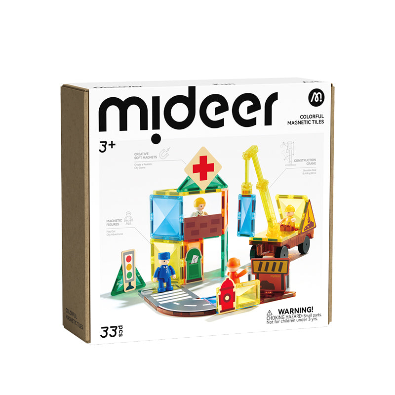 Mideer My First Magnetic Building Set: City Heroes 33 pcs