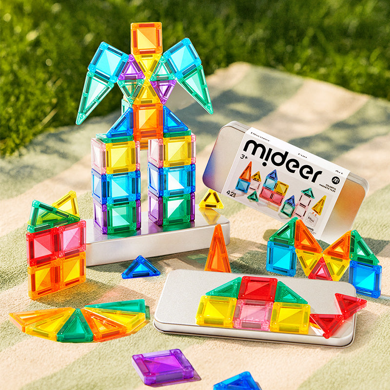 Mideer Mini Pocket Colorful Magnetic Tiles