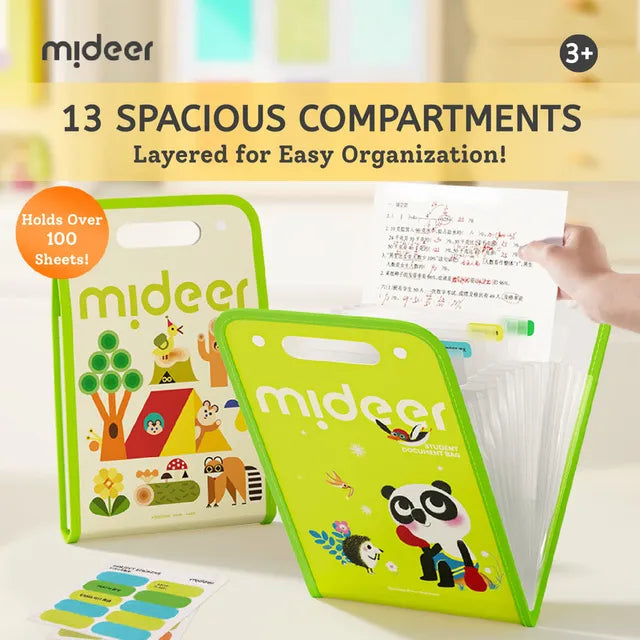 Mideer A4 Expandable Accordion Folder: Forest College