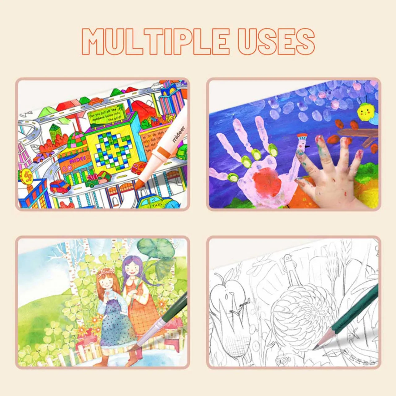 Mideer Art Paper Roll 25m x 45cm