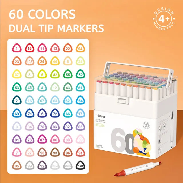 Mideer Dual Tip Marker 60 Colors