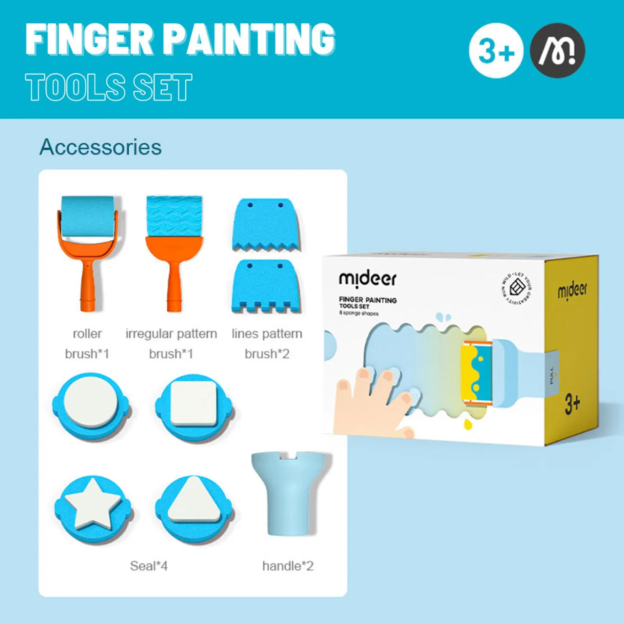 Mideer Finger Painting Tools Set
