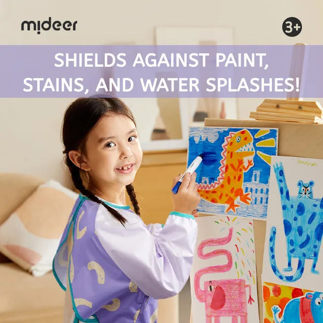 Mideer Kids Waterproof Art Smock Lilac Purple