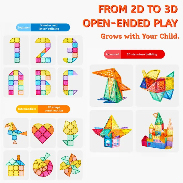 Mideer Prism Magnetic Tiles  90Pcs