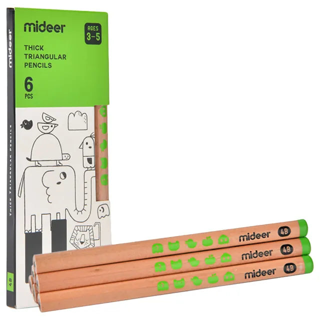 Crayon Triangulaire Mideer 4B - 6 pièces