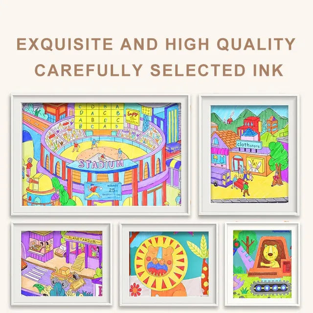Mideer Washable Marker Large Cone Head 36 Colors