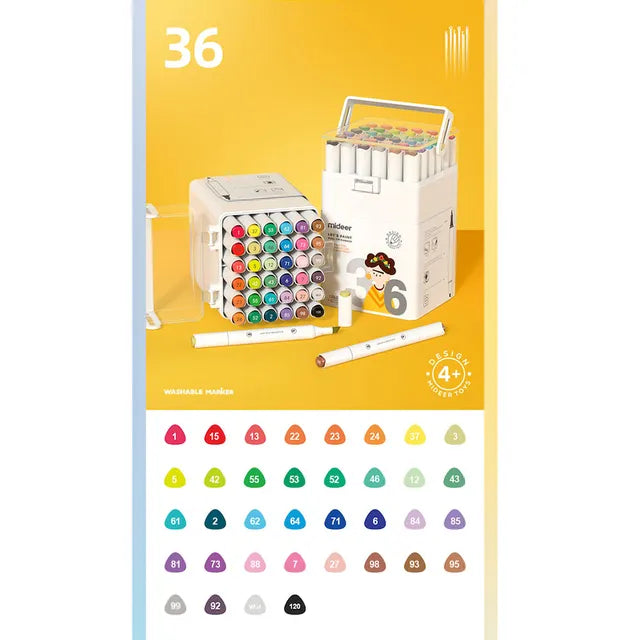 Mideer Dual Tip Marker 36 Colors