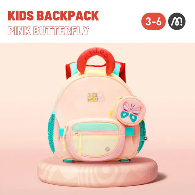 Sac à dos Mideer pour enfants, Papillon Rose