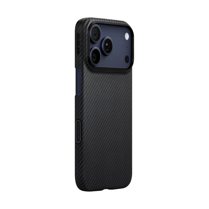 PITAKA Ultra-Slim Case for iPhone 17 Pro Max Black/Grey (PitaTap™)