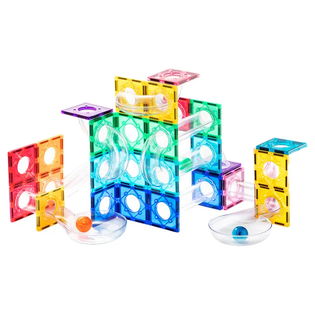 Mideer Colorful Magnetic Tiles: Marble Run 100P