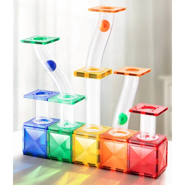 Mideer Colorful Magnetic Tiles: Marble Run 100P