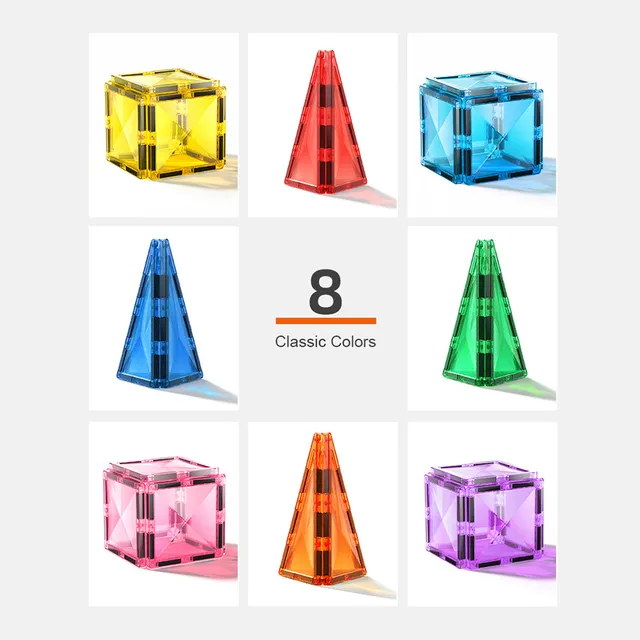 Mideer Colorful Magnetic Tiles: Marble Run 100P