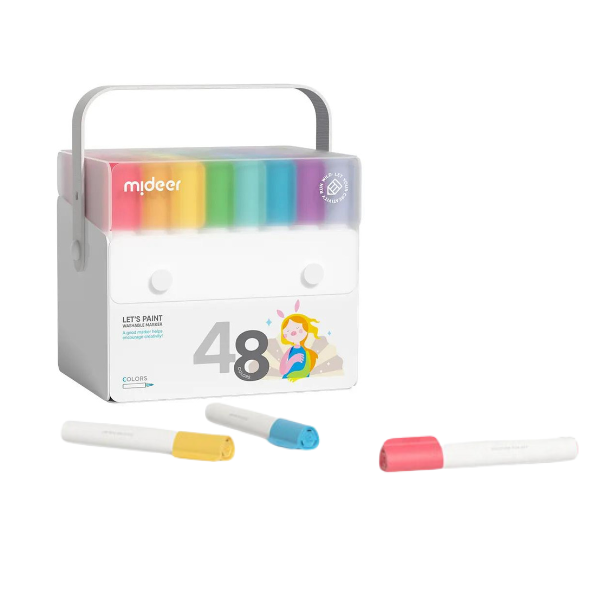 Mideer Let's Paint Washable Markers 48 Colors