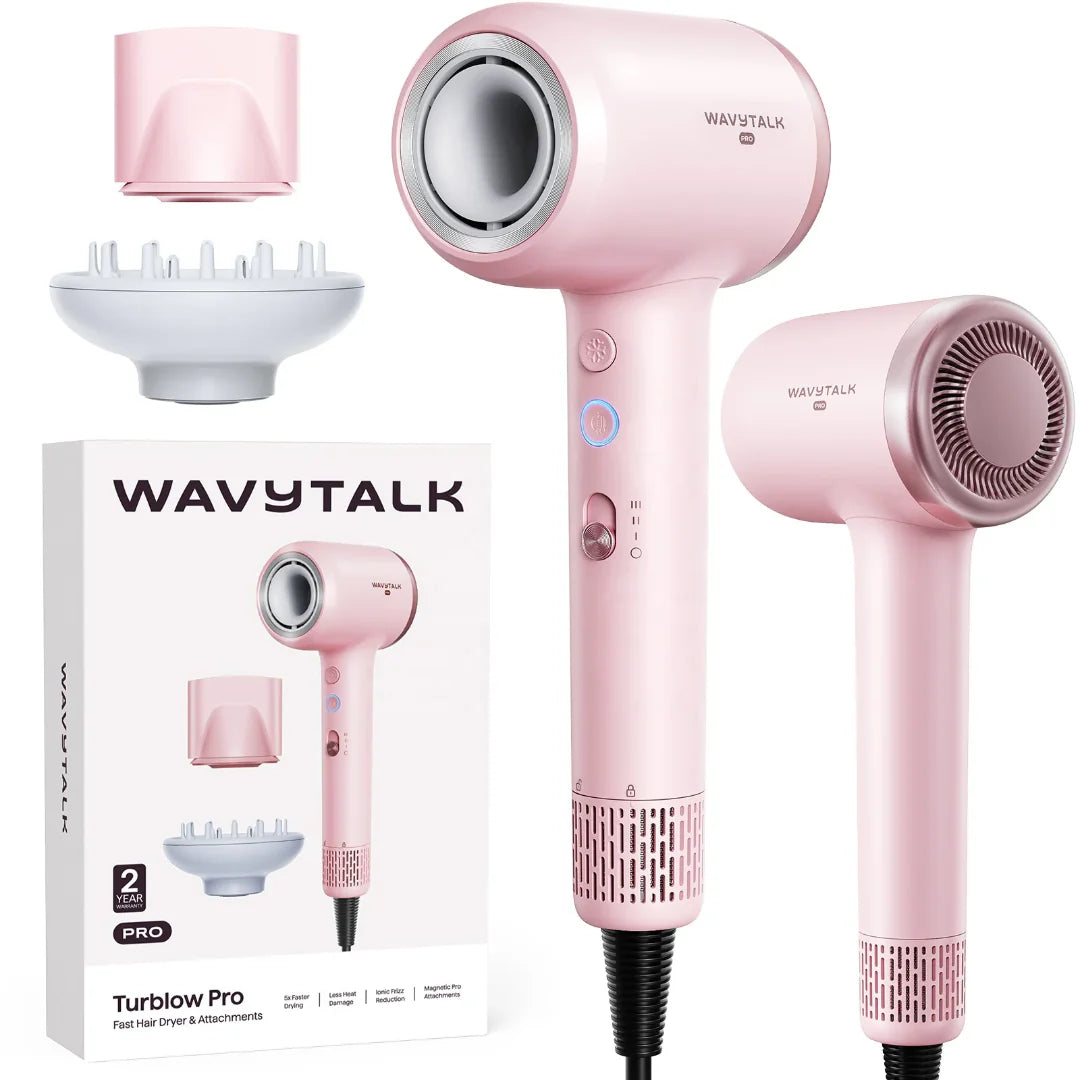 Wavytalk Turblow Pro Fast Hair Dryer & Attachments